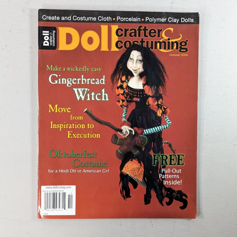 Doll crafter and costuming magazine OCT 2006, doll making magazine